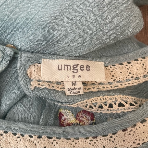 Umgee Meet Me in Paradise Blue Shift Dress Size Medium - Picture 7 of 8